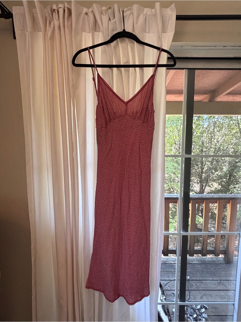Auguste the Label pink polka dot slip dress